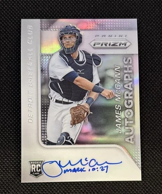 James McCann 2015 Panini Prizm Rookie RC Autograph Detroit Tigers - Image 1 of 2