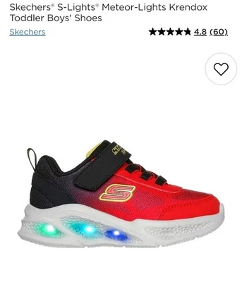 Zapatillas iluminadas Sketchers para niños talla 7 rojas negras  Foto 1 de 4