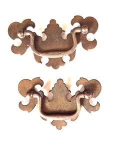 Bat Wing Drop Handle Cabinet Drawer Pulls Magnetic Metal FLAT BACK Two Sizes - Picture 1 of 5