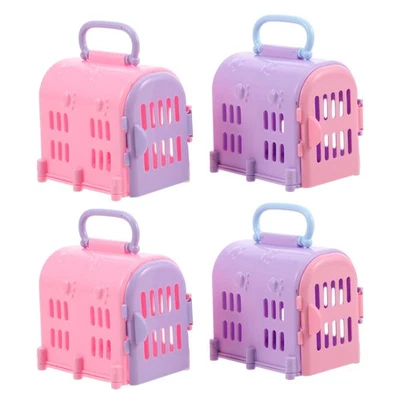  4 Stück Hundetransportbox Kunststoff Zwinger Rollenspiel Tiertrage - Bild 1 von 4