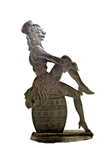Vintage Napoleonic woman sitting on barrel flat lead figure - Picture 1 of 4