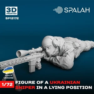 1:72 Ukrainischer Scharfschütze in liegender Position Scale Figur Modell Spalah SP12172 - Bild 1 von 4