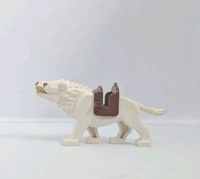 LEGO White Warg минифигурка волк животное LOTR хоббит 79002 с седлом - Изображение 1 из 4
