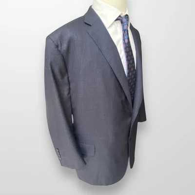 Executive Collection Tom James 56R  Blue Black Plaid Blazer Sport Coat Jacket - Image 1 of 4
