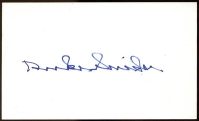 Duke Snider Signed Cut Index Note Card Auto - Image 1 of 2