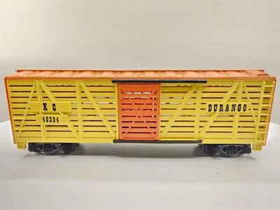 TYCO HO SCALE #312G-DURANGO LIVE STOCK CATTLE CAR KC 40394 HONG KONG - Image 1 of 4