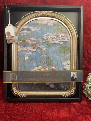 "Lienzo Lilly Pond impresionista enmarcado en oro Claude Monet 11""X14"" nuevo" Foto 1 de 3