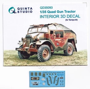 Calcomanía 3D interior de tractor pistola cuádruple QD35093 Quinta Studio 1:35 para kits Tamiya - Imagen 1 de 10