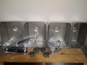 3 GRANDI + 1 LAVAGGIO A MANO Set 4 Lavello Concessione Portatile - Foto 1 di 11