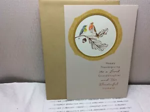HALLMARK THANKSGIVING GRANDDAUGHTER & HUSBAND GREETING CARD New w/Envelope "LOVE - Picture 1 of 2