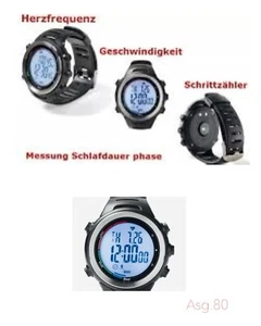CRIVIT Herzfrequenz Messuhr mit Schrittzähler Pedometer Kalorienverbrauch Schlaf - Bild 1 von 1