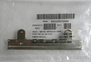 British Full Size:"3-SPACE MEDAL BROOCH BAR" (Firmin Made, in Unopened packet) - Picture 1 of 3