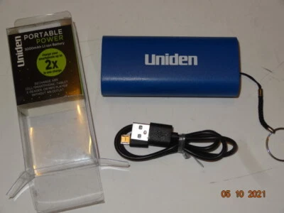 Uniden; портативный аккумулятор Power Bank, емкость 3000 мАч, синий, UN466 - Изображение 1 из 2