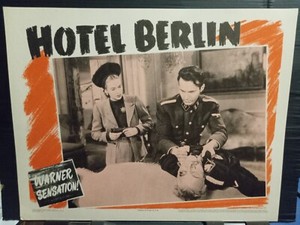 Lobby Card 1945 HOTEL BERLIN Helmut Dantine Andrea King gun corpse