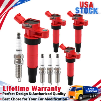 4X Ignition Coils & 4X Spark Plugs for (2012-2016) Hyundai Equus Genesis V8 5.0L - Image 1 of 4