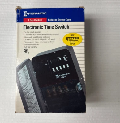 Intermatic ET104C Electronic Time Switch [120-277V] DPST [Multi-Voltage] - Image 1 of 4
