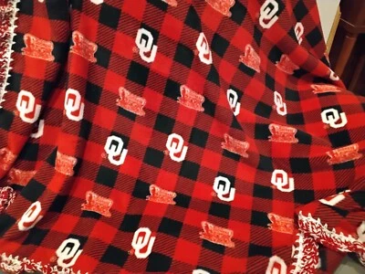 Manta polar OU Boomer Sooners Oklahoma University College súper volantes Foto 1 de 4