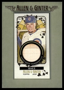 2021 Topps Allen & Ginter Gallery javier Baez Chicago Cubs #MFR-JB