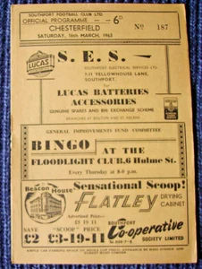 SOUTHPORT V CHESTERFIELD 1962-63 - Picture 1 of 2