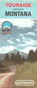 1972 CONOCO Continental Oil Road Map MONTANA Helena Butte Billings Great Falls - Picture 1 of 4