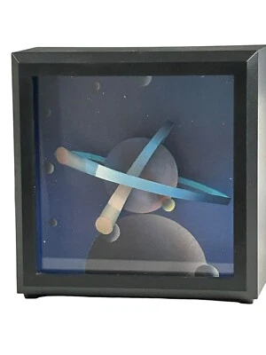 Outer Space Desk Clock by Douglas Chalk  1987 Postmodern German Quart Tested - Image 1 of 4