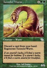 1x Tunneler Wurm - Foil MTG Judgment NM Magic Foil