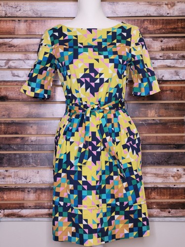 Abito geometrico Tory Burch linea A matita multicolore taglia 4