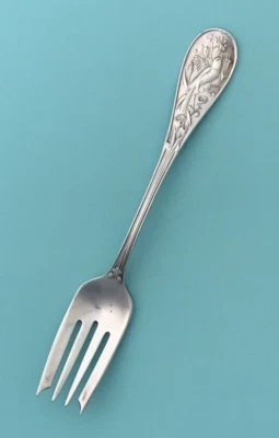 Tenedor de ensalada Tiffany AUDUBON Sterling 6 3/4" sin mono múltiplos Foto 1 de 4