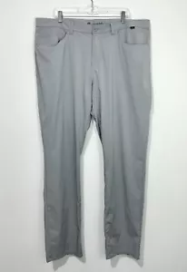 Pantalone uomo Travis Mathew 40 grigio chiaro zip tasche a mosca logo leggero - Foto 1 di 6