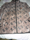 XL Woman's Mickey Mouse All Over Gray Fleece Jacket NIP Disney Store