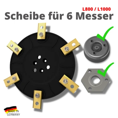 3DHERB Per Worx Landroid L800 L1000 WR147E.1... 6 lame piatto coltello disco