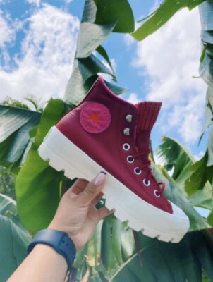 Converse CTAS Hi Red Gore-Tex Cuero Impermeable 565007C Mujer’s 6.5 Foto 1 de 4