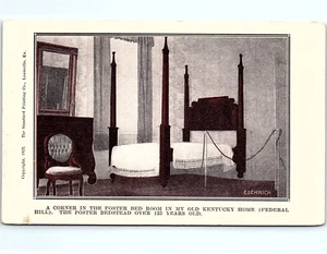 Postcard Kentucky A Corner In The Foster Bed Room Old Kentucky Home 1923 - Picture 1 of 3
