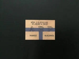 WWII WARTIME WOMAN’S A.R.P CARD - Picture 1 of 2