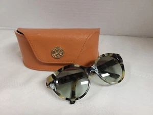 Tory Burch Sunglasses & Case Cateye Aztec Print Polarized Tinted Lenses - Picture 1 of 12