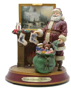 Thomas Kinkade Luz de Navidad Santa Escultura Iluminada Bradford Exchange - Imagen 1 de 11