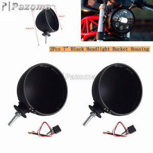 7" Dietz Style Headlight Lamp Housing Buckets For Hot Rat Street Rod Roadster *2