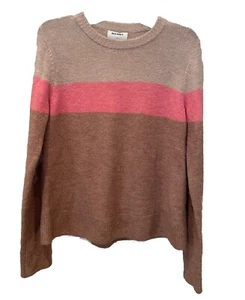 Old Navy Pullover Damen Medium hellbraun rosa braun Farbblock bunt Fun - Bild 1 von 9