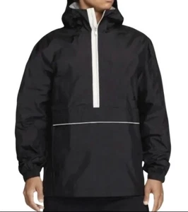 NWT Nike Air Anorak Mens Black Size Small Hooded Pocket Nylon Jacket FD4664-010 - Picture 1 of 9