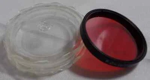 r RED KC-11 LZOS 33x0.5 Vintage light filter 33mm cap Russian for lens 3124 - Picture 1 of 3