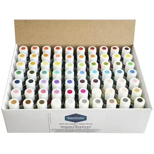 AmeriColor Heavenly Seventy, Soft Gel Paste, 70 .75 Ounce Bottles - Image 1 of 1