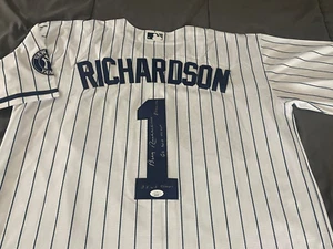 BOBBY RICHARDSON Signed NEW YORK YANKEES Jersey AUTO 8 x AS JSA COA 60 WS MVP $ - Picture 1 of 6