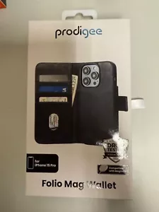 Prodigy Folio Mag Wallet Case for Apple iPhone 15 Pro - Black - Picture 1 of 3