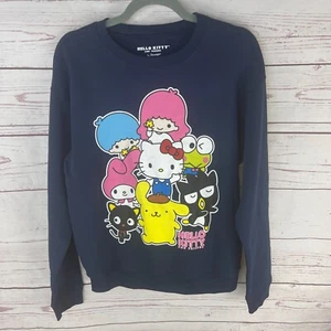 Hello Kitty and Friends by Sanrio blau Rundhalsausschnitt Grafikdruck Sweatshirt Damen - Bild 1 von 12