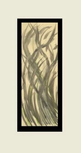 C PETERSON * PINTURA Acuarela Original * Malezas #2 ARTE Impresionista Abstracto - Imagen 1 de 11