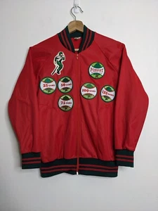Vintage Baseball Jacket Boys 12 Red Green Sportswear 1980s 80s Australian Made - Picture 1 of 12