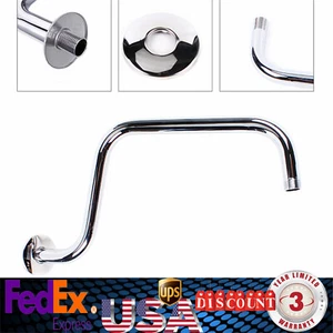 Tubo de brazo de extensión de cabezal de ducha de lluvia de 13" montado en pared baño de acero inoxidable - Imagen 1 de 11