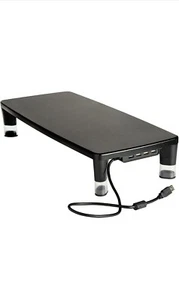 3M verstellbarer Monitorständer + 4-Port USB Hub - schwarz - unterstützt 33lbs - Bild 1 von 6