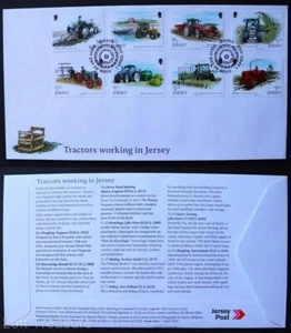 Jersey Stamps: "Tractors Working in Jersey" First Day Cover 8v Set 2022 - Picture 1 of 3