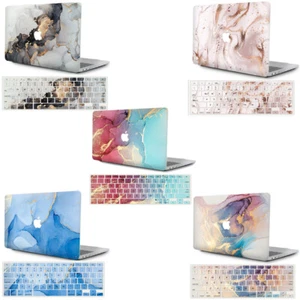 Marbled Matte Hard Shell Case Cover for MacBook Pro Air 11" 13" 14" 15" M1 Chip - Picture 1 of 17